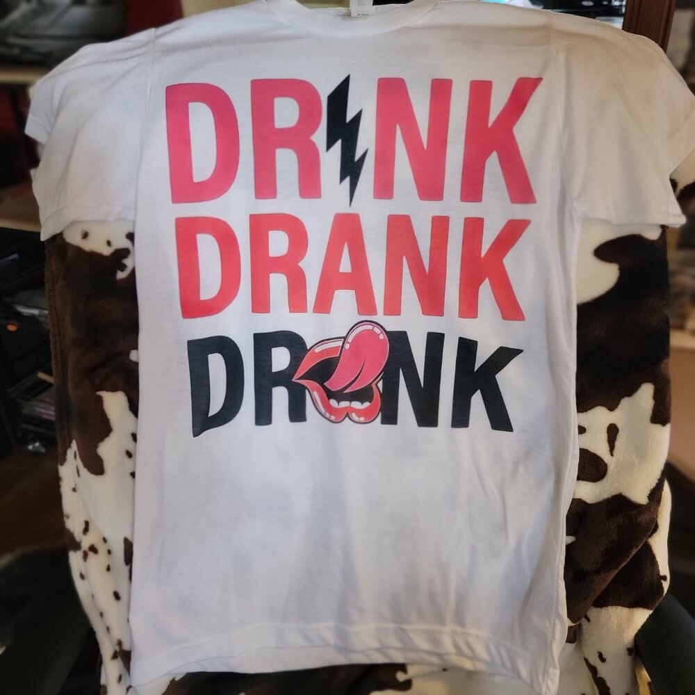 5 Pack Drink Drank Drunk Womens White Short Sleeve T-Shirt